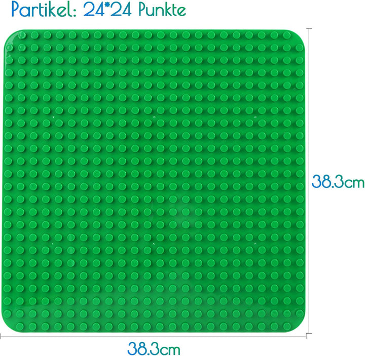 Celawork Grosse Bauplatte Kompatibel mit Duplo Platten,grosse Grundplatte,38 * 38cm Platten-Set für