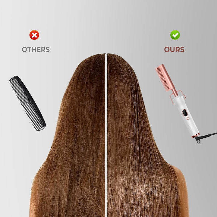 Elektrische Haarbürste, UKLISS Hot Brush Haarglätter für Afro Haare, Glätteisen Glättungsbürste für