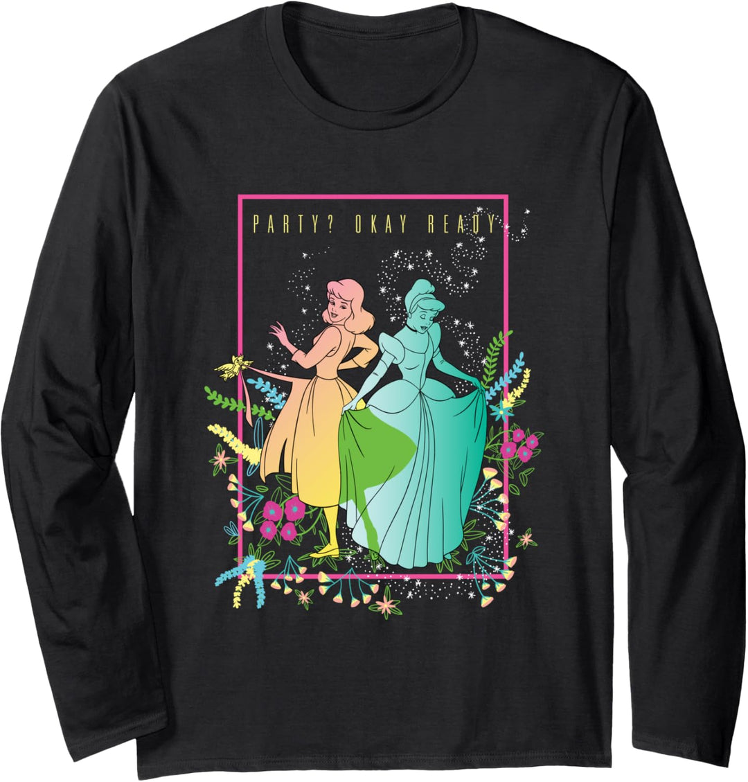 Disney Princess Cinderella Ready to Party Floral Langarmshirt