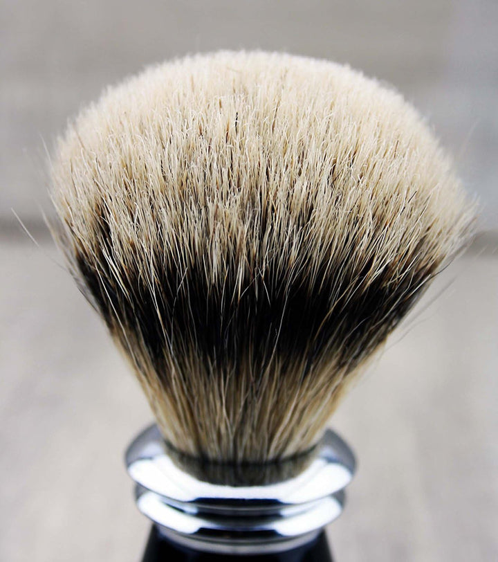 Haryali London Black Herren Rasierset mit 5 Edge Rasiermesser, Rasierpinsel, Rasierständer