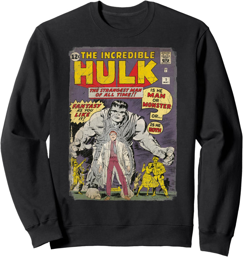 Marvel The Incredible Hulk Classic Retro Comic Book Sweatshirt
