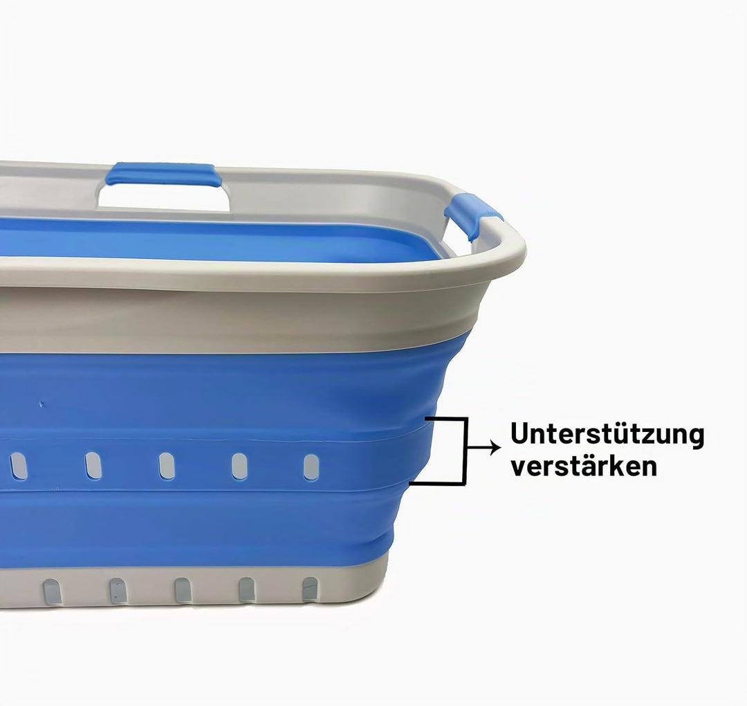 SAMMART 42L Faltbarer Wäschekorb aus Kunststoff – Faltbarer Pop-Up-Aufbewahrungsbehälter/Organizer –