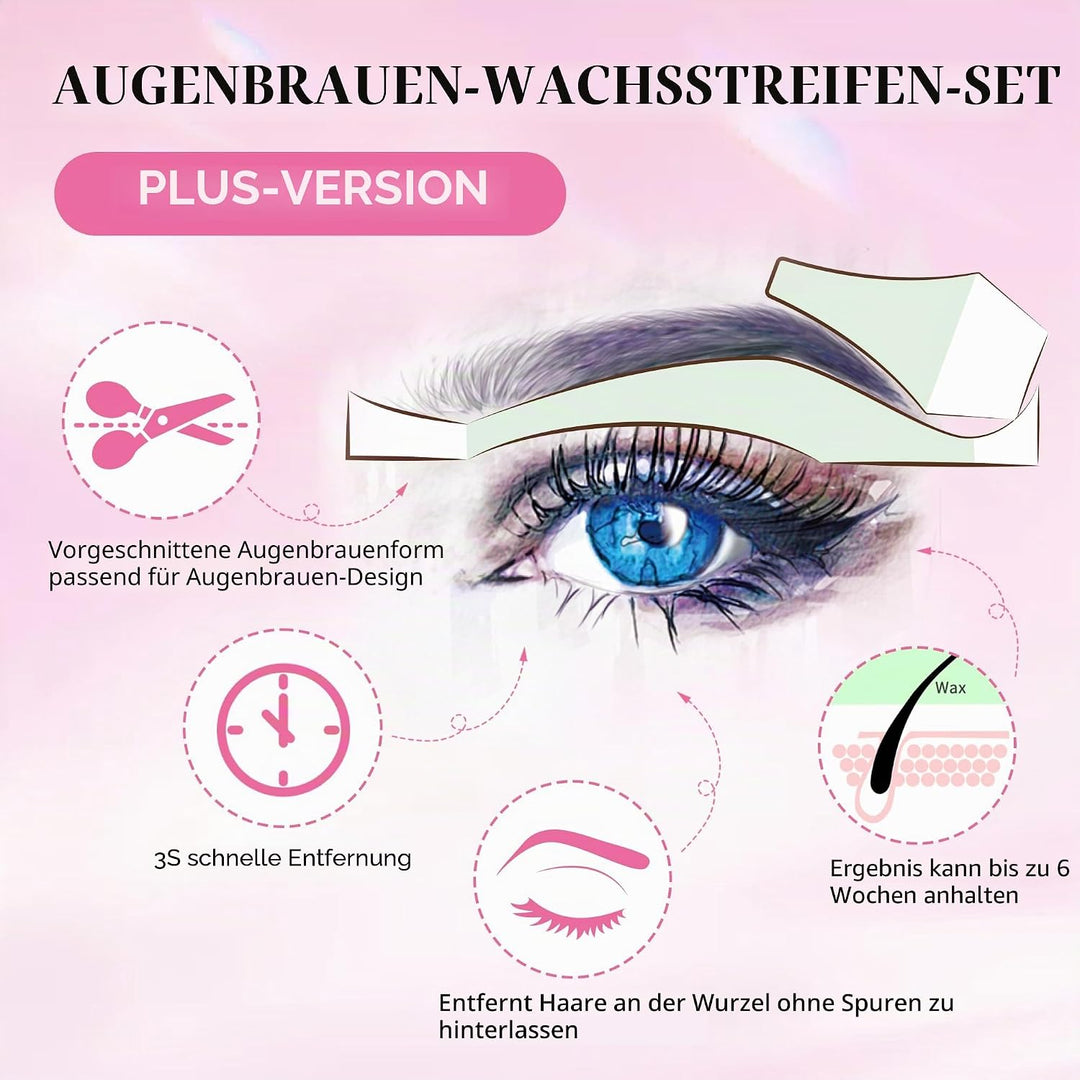 Beauty7 Kaltwachsstreifen für Gesicht, 48 Streifen, Enthaarungsstreifen, Augenbrauen und Lippen, nor