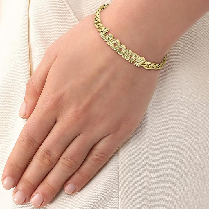 Lacoste Gliederarmband für Damen Kollektion SCRIPT mit Kristallen - 2040063