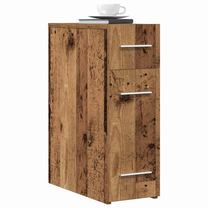 vidaXL modernes Sideboard mit Alter Holzoberfläche, 3 geräumige Schubladen, effektive Aufbewahrungsl