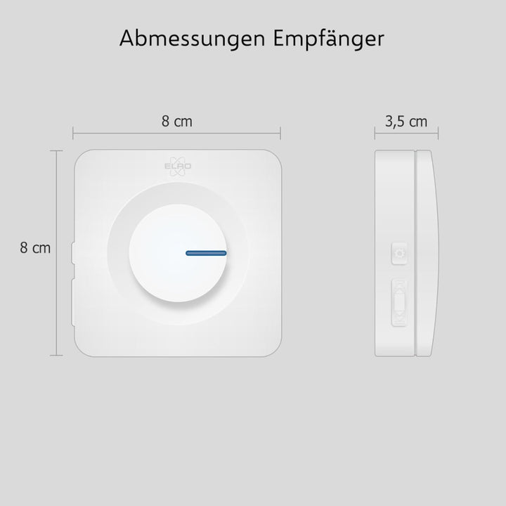 ELRO DB3000 Funk Türklingel Set - 1x Tragbare Empfänger mit Batterie + 1x Plug-in Empfänger für Stec