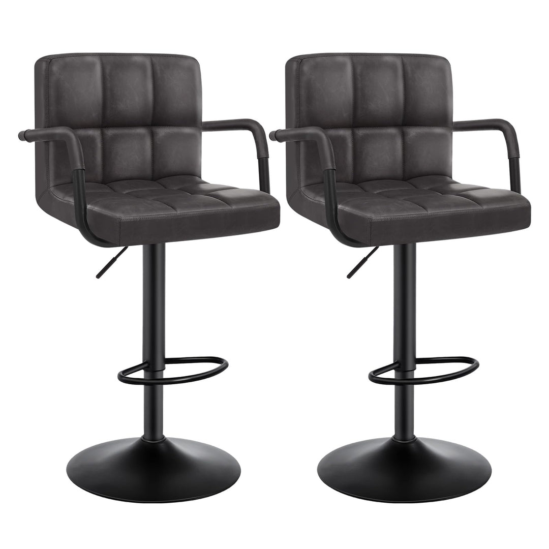 WOLTU Barhocker 2er Set Barstuhl Tresenhocker Bistrohocker Designer Hocker mit Rückenlehne, Kunstled