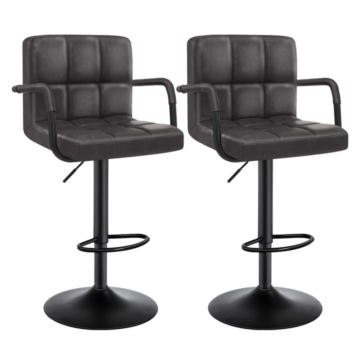 WOLTU Barhocker 2er Set Barstuhl Tresenhocker Bistrohocker Designer Hocker mit Rückenlehne, Kunstled