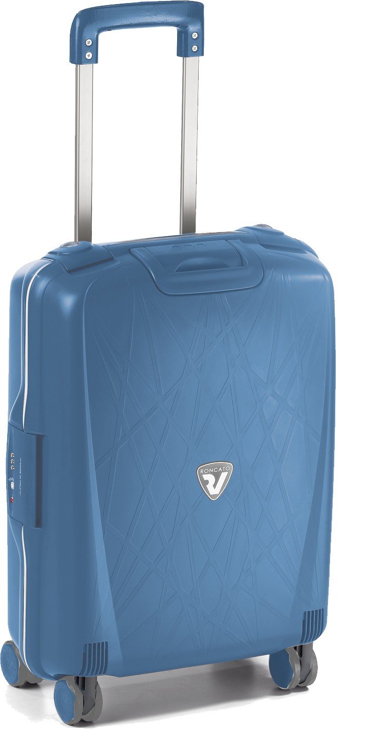 RONCATO Light Hartschalen Koffer Trolley Cabin Blau, Blau