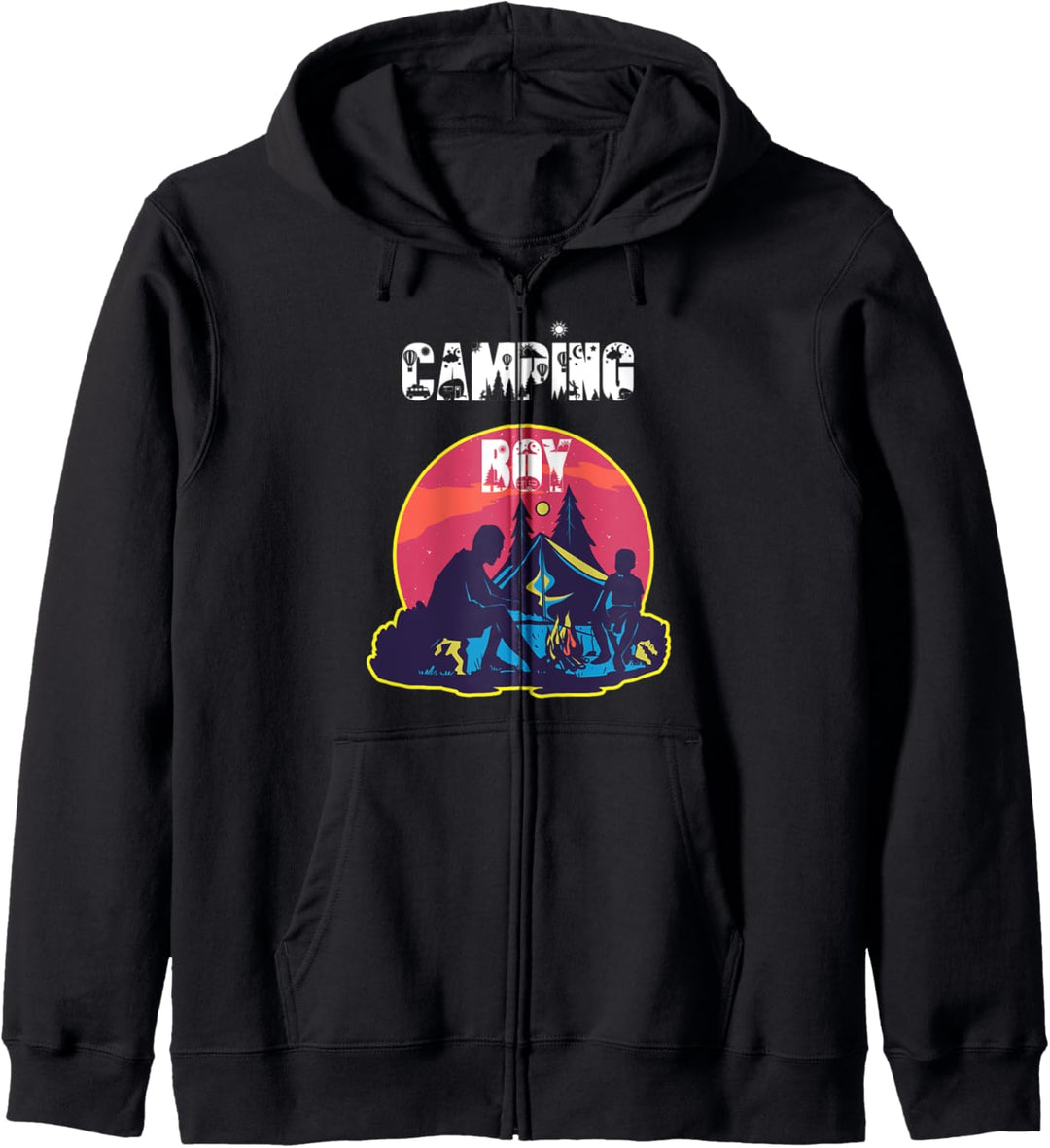 Camping Boy Camper Jungs Natur Campen Zeltlager Zelten Kapuzenjacke