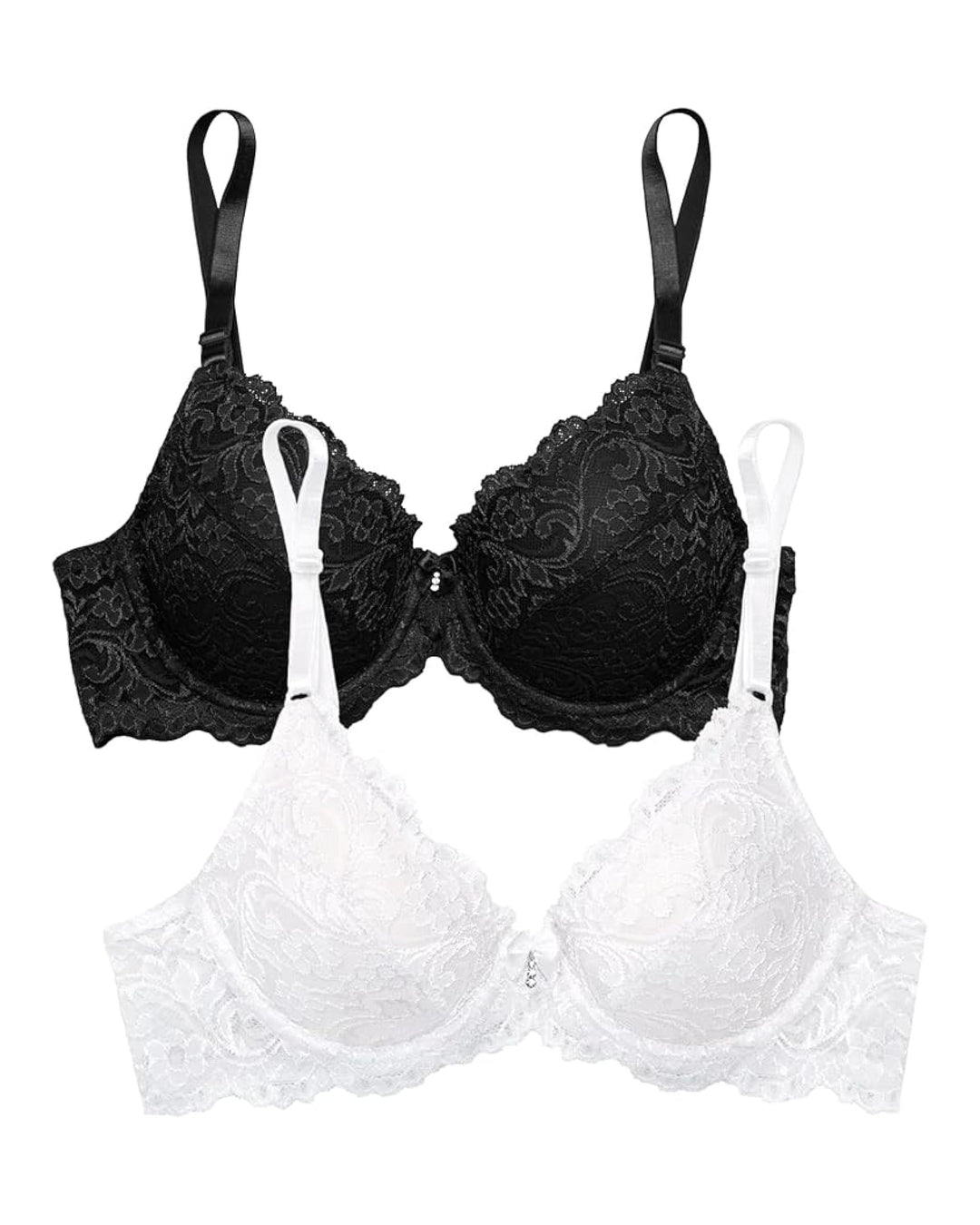 Smart & Sexy Damen Push-Up-BH (2er Pack) 70B Schwarz / Weiss, 70B Schwarz / Weiss, 2 Stück