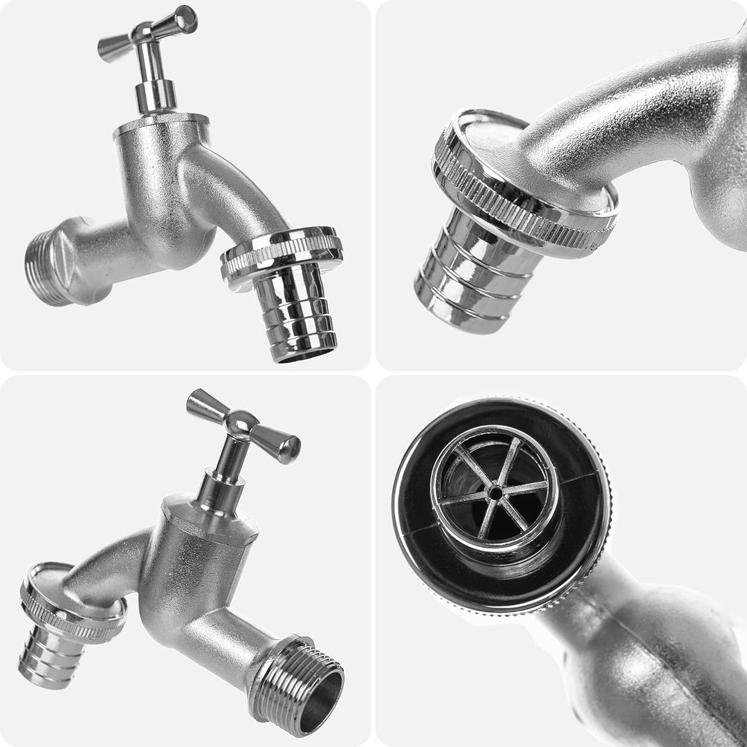 KADAX Wasserhahn für Regenwassertank, Aussenhahn aus Metall mit 3/4 Zoll Gewinde für Garten, wetterf