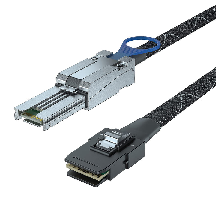 10Gtek® External Mini SAS SFF-8088 zu Internal Mini SAS SFF-8087 Kabel, 0.5-Meter(1.65-ft) SFF-8088
