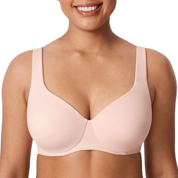 AISILIN Damen Minimizer BH Mit Bügel Grosse Grössen Ohne Polster Vollschalen 75G Aprikosenrosa, 75G