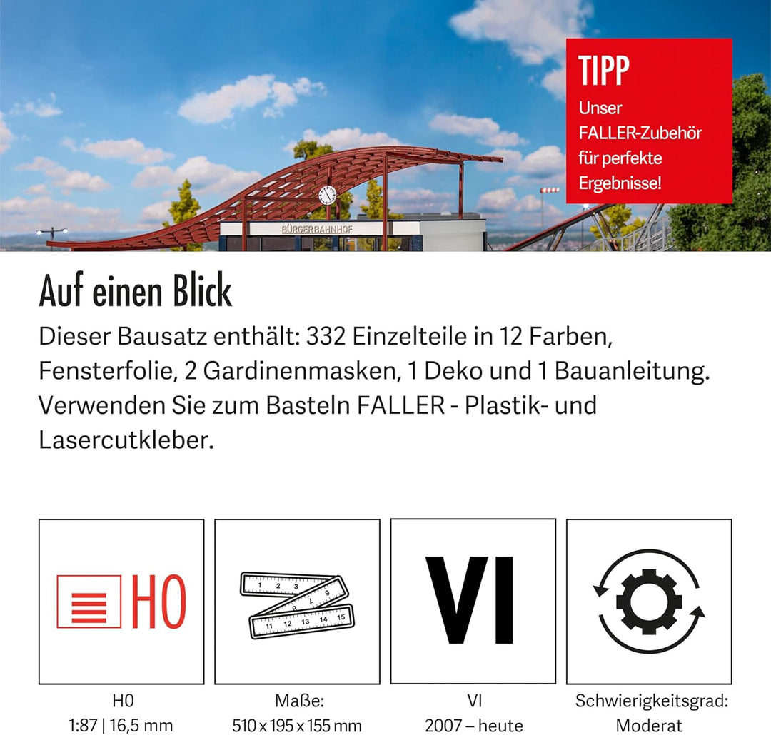 Faller 110128 Bürgerbahnhof Winterberg, One Size