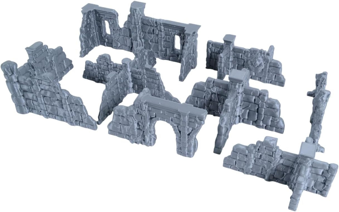 Überwucherte Ruinen Modellbausatz für Fantasy Tabletop Wargaming Gelände