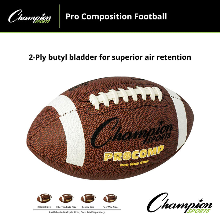 Champion Sports Pro Comp Series Fussball – mehrere Grössen PeeWee (Kinder) Grösse, PeeWee (Kinder) G