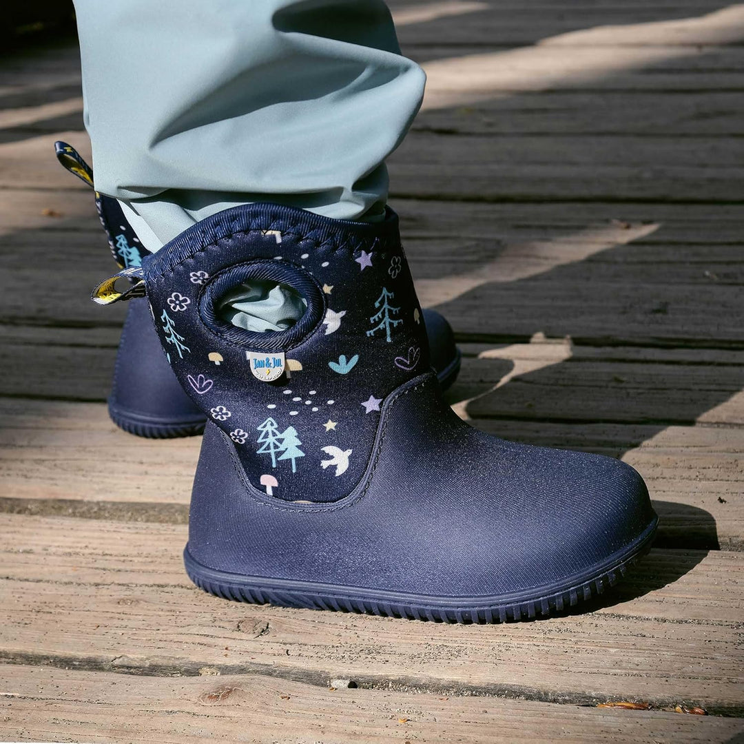JAN & JUL Wasserdichte Stiefel, Grösse Kinder 22.5 EU Navy Forest, 22.5 EU Navy Forest