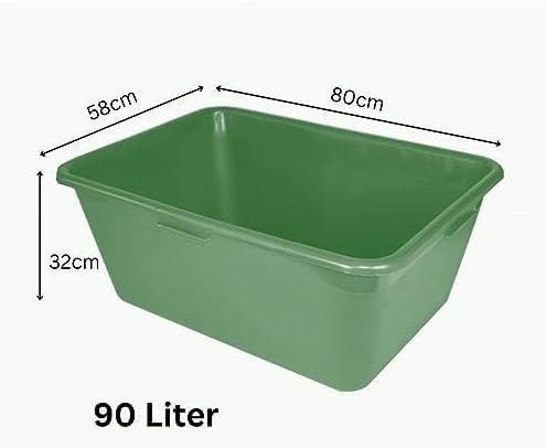 BURI Wildwanne 90 Liter XXL 80x58x32cm Kunststoffwanne Wanne Plastikwanne Jagdwanne aus robustem HDP