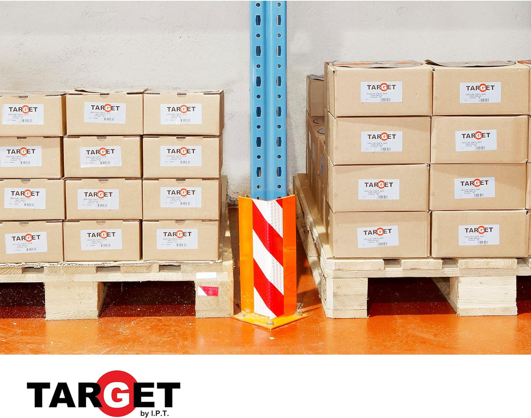 TARGET CRE43350 - Reflektierendes Klebeband - Rot und Weiss - 33 Meter x 50 Millimeter - Beschilderu