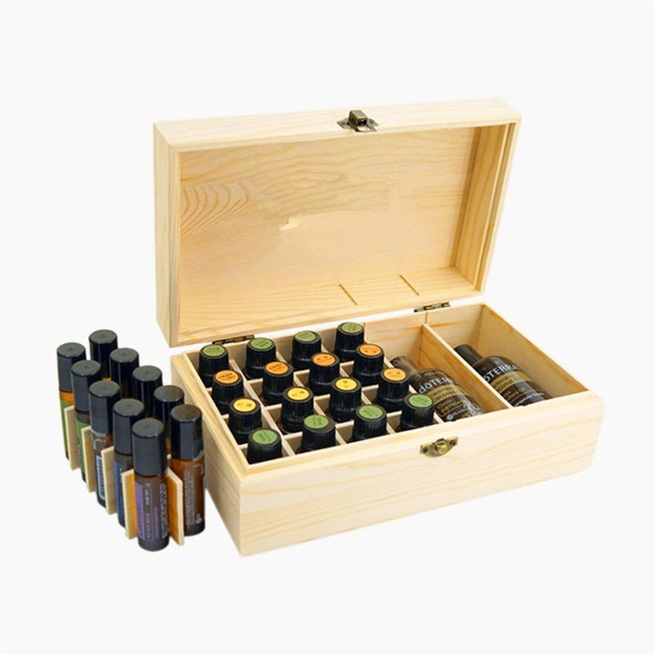CHSEEA Ätherisches Öl Display Ständer Gestell Halter Organisator, 36 Löcher Holz Box Veranstalter Au