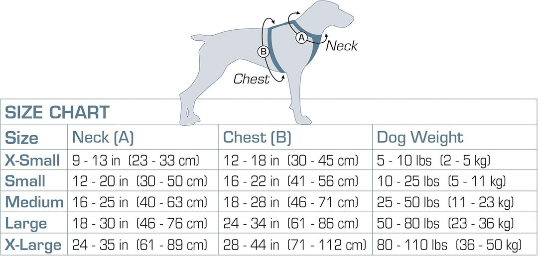 Kurgo Journey Air Hundegeschirr, Mit gepolstertem Brustteil und Rückgriff, Für Hunde von 23-34 kg, G