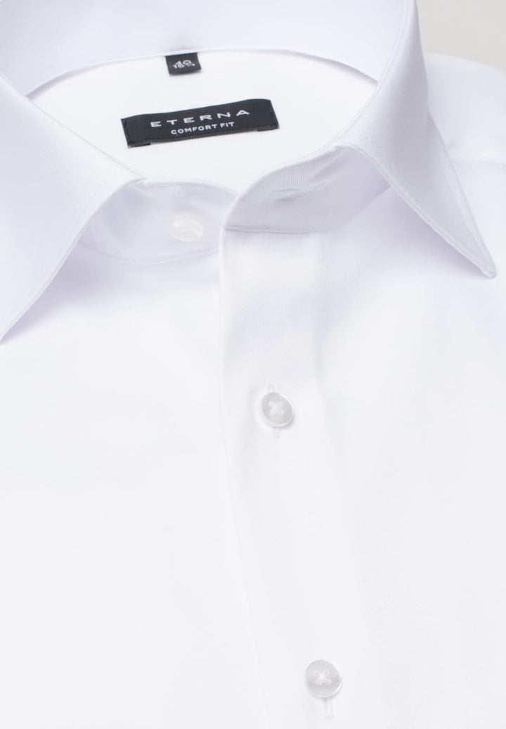 ETERNA Herren Comfort FIT Cover Shirt Twill White Uni SUPER Long Sleeve Hemd, weiss, Kragenweite: 45