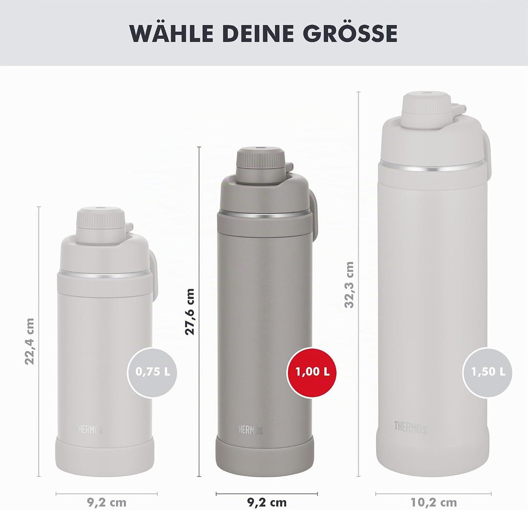THERMOS ULTRALIGHT MAX Isolierflasche 1,00 l, 24 h kalt, moon rock mat | 12 h heiss, ultraleicht, ab