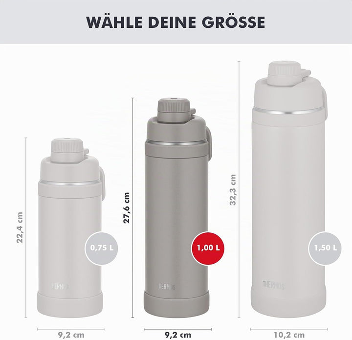 THERMOS ULTRALIGHT MAX Isolierflasche 1,00 l, 24 h kalt, moon rock mat | 12 h heiss, ultraleicht, ab