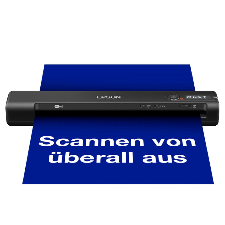 Epson WorkForce ES-60W mobiler Dokumentenscanner (Scanner, DIN A4, integrierter Akki, 600dpi, WiFi,