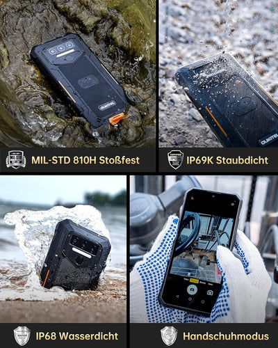 OUKITEL WP23 Android 13 Outdoor Handy 10,600 mAh Rugged Smartphone 6,517 Zoll HD+ 7GB+64GB 1TB Erwei