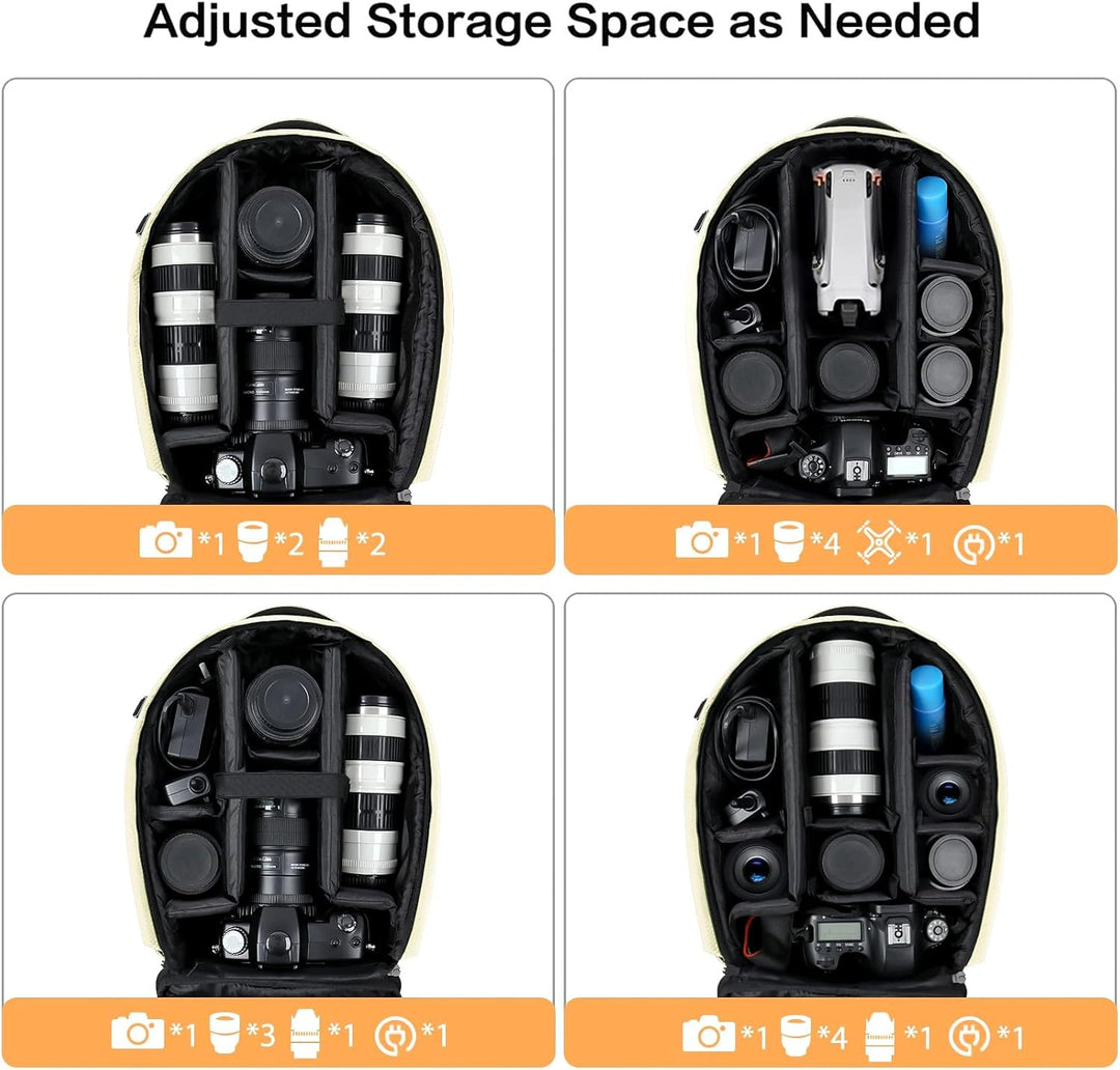 MOSISO Kamerarucksack,DSLR/SLR/Spiegellose Fotografie Kameratasche Puffer Gepolsterte Stossfeste Tas