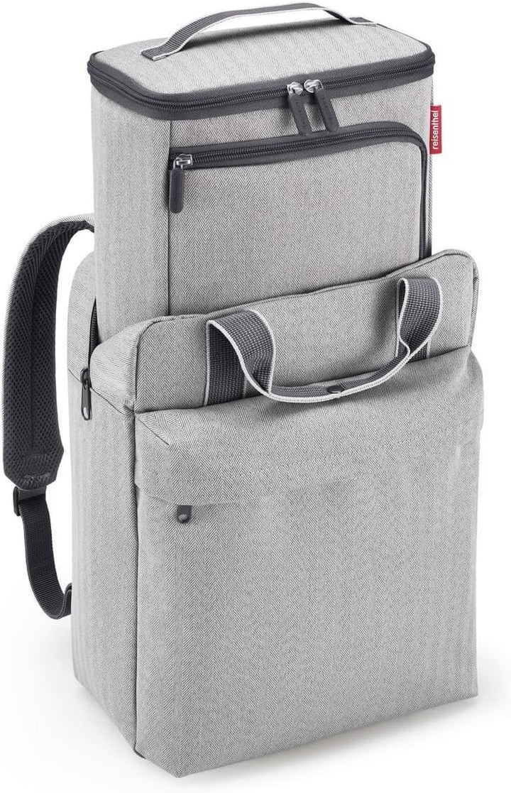 reisenthel coolerbox - Rundum flexibel, praktische Kühltasche mit Zwei Öffnungen herringbone grey, h
