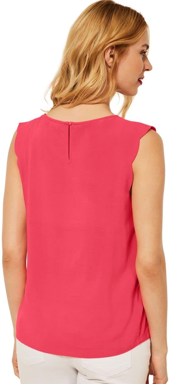 STREET ONE Damen Blusentop 36 Intense Coral, 36 Intense Coral