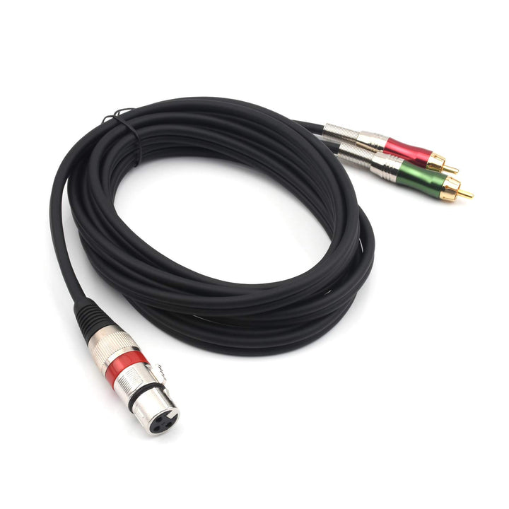 SiYear XLR Buchse zu 2 x Phono RCA Stecker Adapter Y Splitter Patch Kabel, XLR Buchse 3 Pin zu Dual