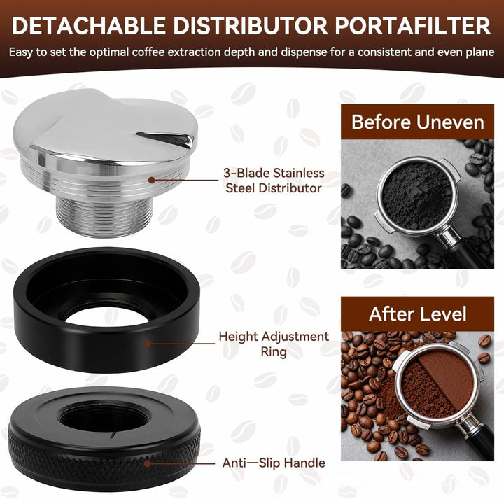 58mm Espresso Tamper Set mit Tamperstation für Barista Kaffee Tamper Station Barista Zubehör Univers