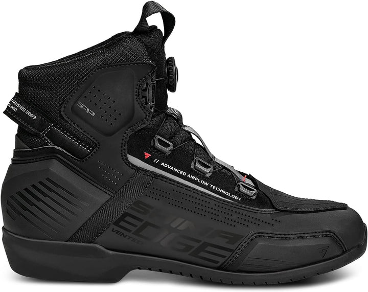 SHIMA EDGE, Motorradschuhe für Männer - Verstärkte Strassenreitschuhe mit ATOP-Verschlusssystem Vent