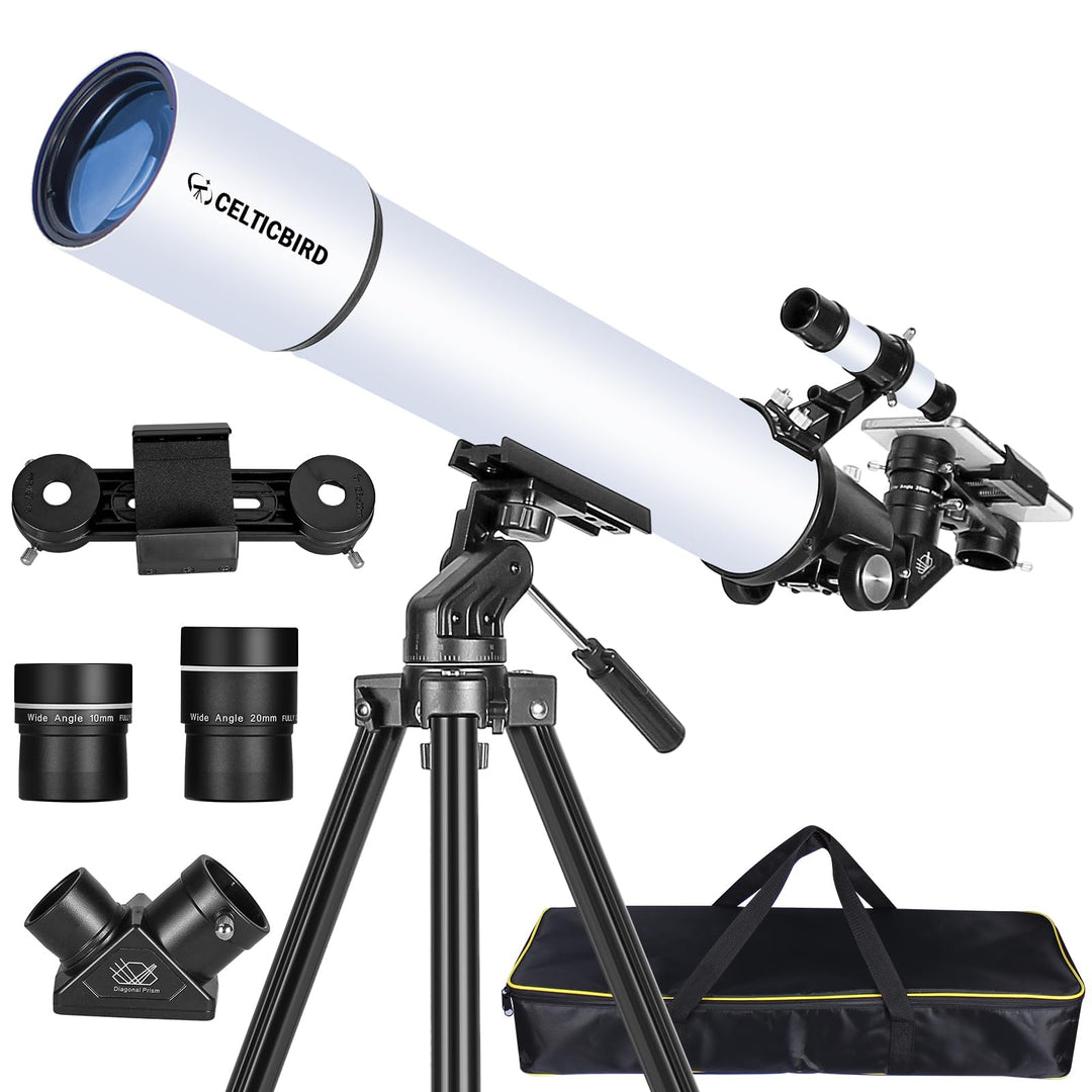 Celticbird 80AZ-Teleskop für Erwachsene, leistungsstarke Reiseteleskope für Astronomie-Anfängergesch