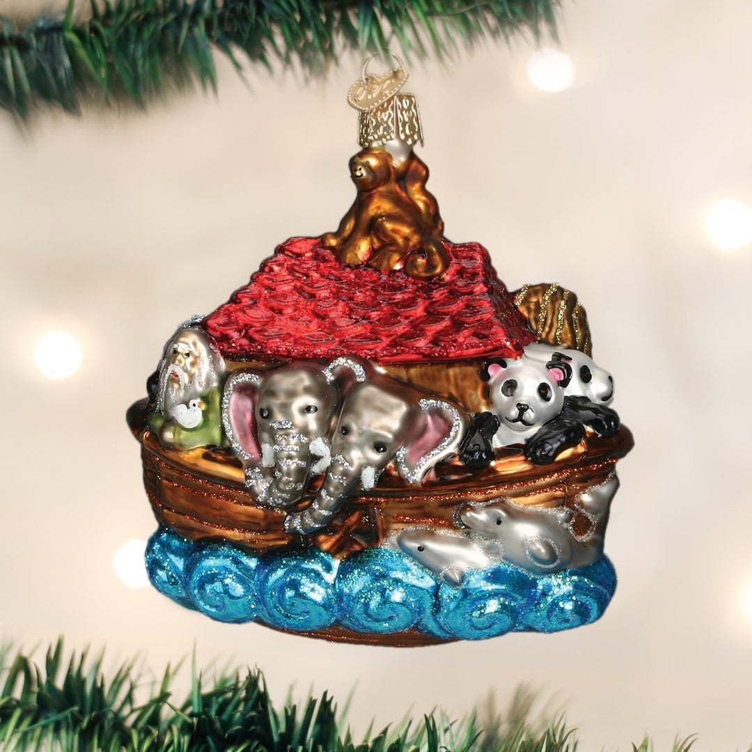 Old World Christmas Spiritual Gifts Glasornamente für den Weihnachtsbaum, Arche Noah, Arche Noah