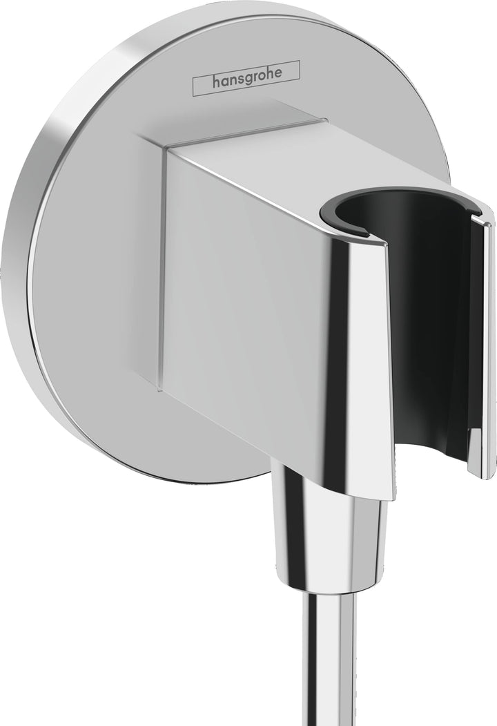 hansgrohe Wandanschluss mit Duschkopfhalterung FixFit S, Chrom, Chrom