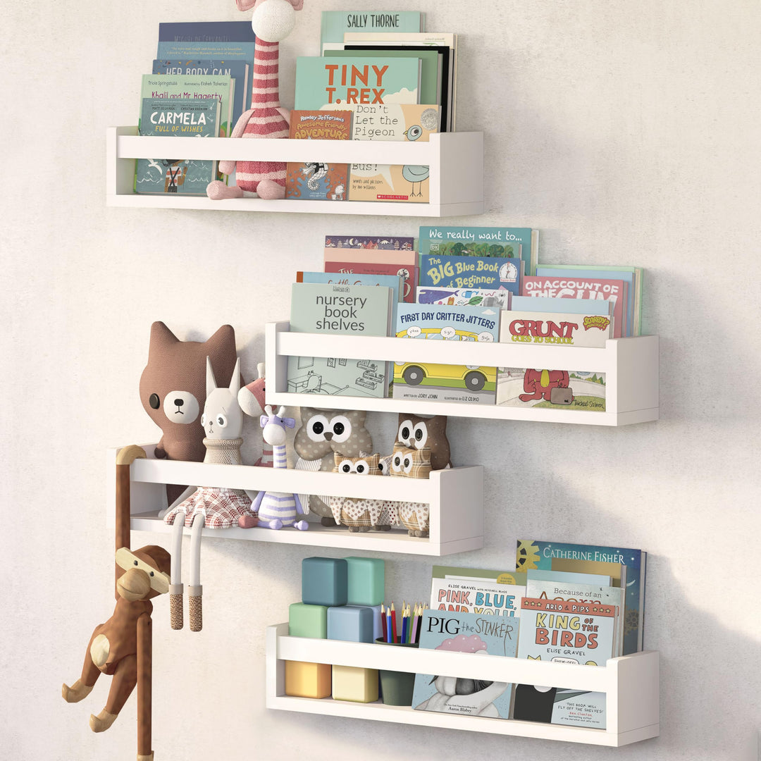 NATURE SUPPLIES Kinderzimmerregale, 58,7 cm, Massivholz, für Bücher, Spielzeug, Dekoration, Wand-Büc