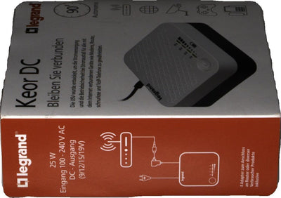 LEGRAND, USV-Anlage DC 25W, Ausgangspannung 9/12/15/19V, Backup 5 min (70%), Eingang Schuko, Farbe: