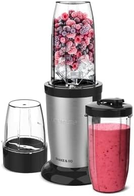 Taurus – Standmixer Shake & Go 800W,2 tragbare Becher à 500ml,150ml Zerkleinerer,Austauschbare Kling