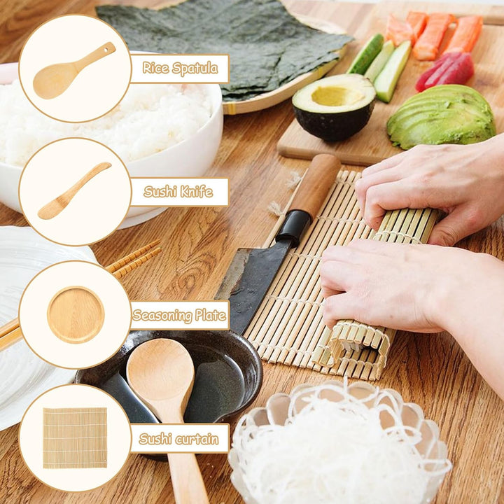 4 Stück Sushi Maker, Sushi Set zum Selber Machen, Sushi Maker Kit Tragbarer, DIY Sushi Set zum Selbe