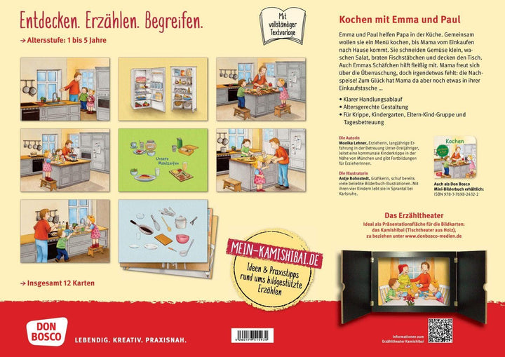 Kochen mit Emma und Paul. Kamishibai Bildkartenset.: Entdecken - Erzählen - Begreifen: Emma-und-Paul