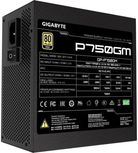 Netzteil Gigabyte 750W P750GM, GP-P750GM, schwarz, Einheitsgrösse