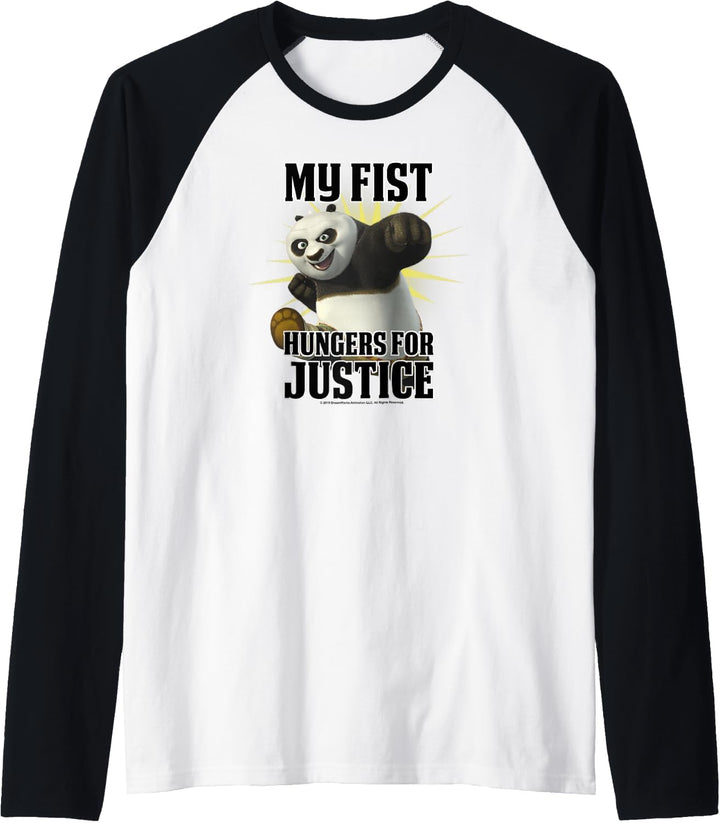 Kung Fu Panda My Fist Hungers For Justice Po Portrait Raglan