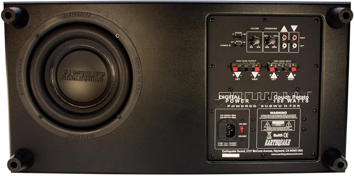 Earthquake Sound CP-8 Couch Potato Subwoofer, Slim, 8 Zoll, 300 W, Schwarz