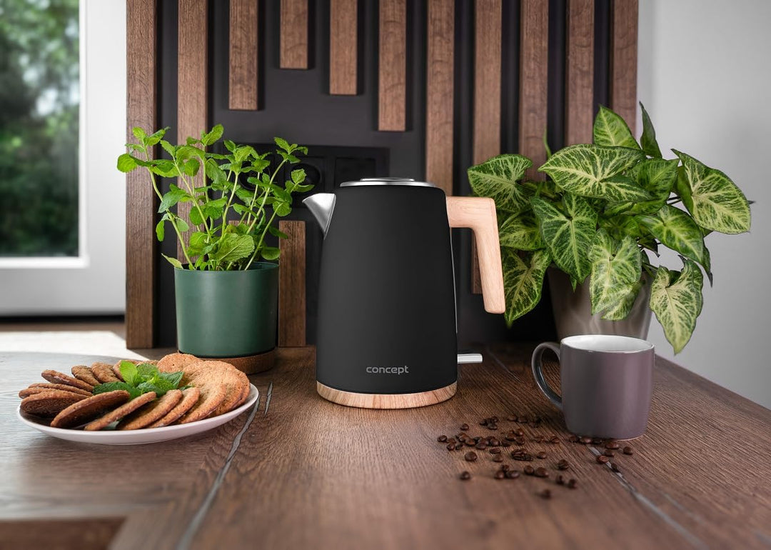 Concept RK3316 Edelstahl-Wasserkocher 1,7 l schwarz 1.7 Liter Schwarz, 1.7 Liter Schwarz