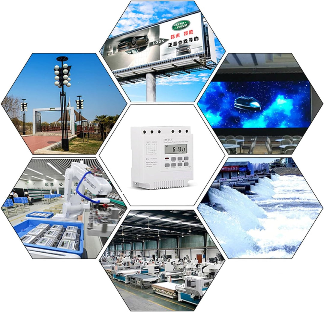 Ailao Zeitrelais 380V TM-163 Dreiphasig Smart Digital Zeitrelais Weekly Programmable Control Power T